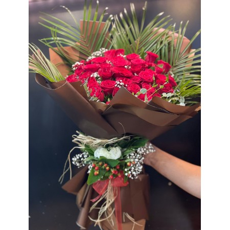 İthal Kırmızı Gül Buketi